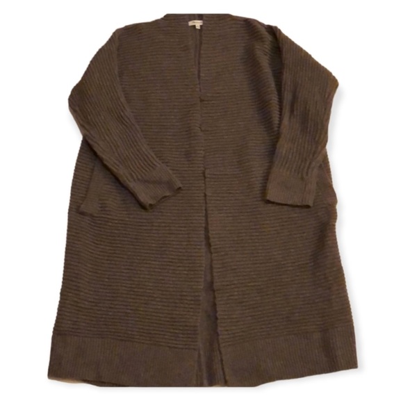 Madewell Fulton Sweater Coat Duster in Heather Mink Brown Size XS Long Cardigan - Picture 7 of 7